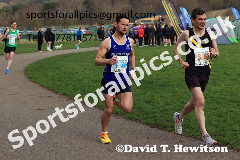 Senior and Veteran Men in the 2024 NECAA Road Relays Champs., Hetton Lyons Country Park, Hetton le Hole, County Durham. Photo: David T. Hewitson/Sports for All Pics